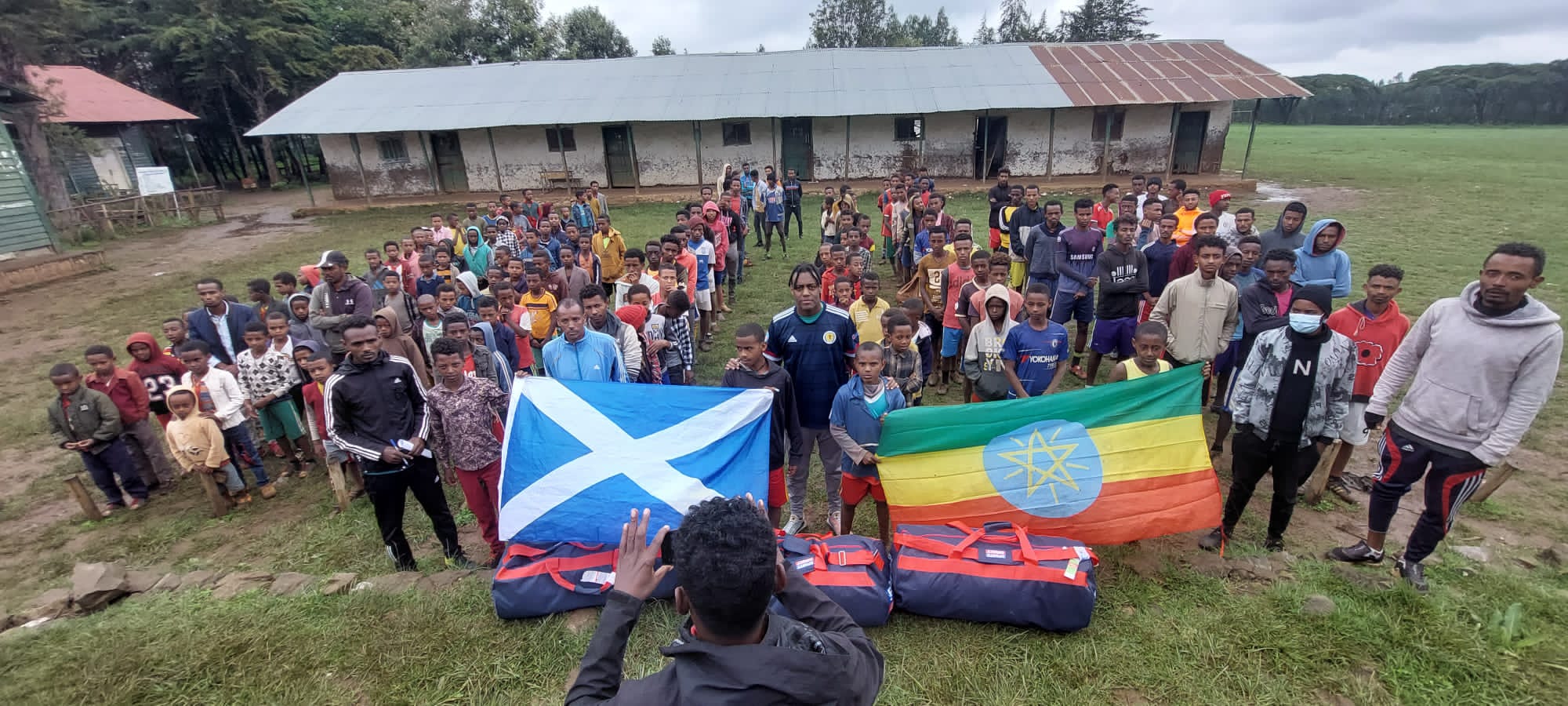 Players from Ejere Youth Football Club in Ethiopia