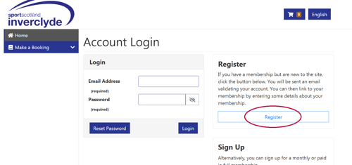 Register your online account